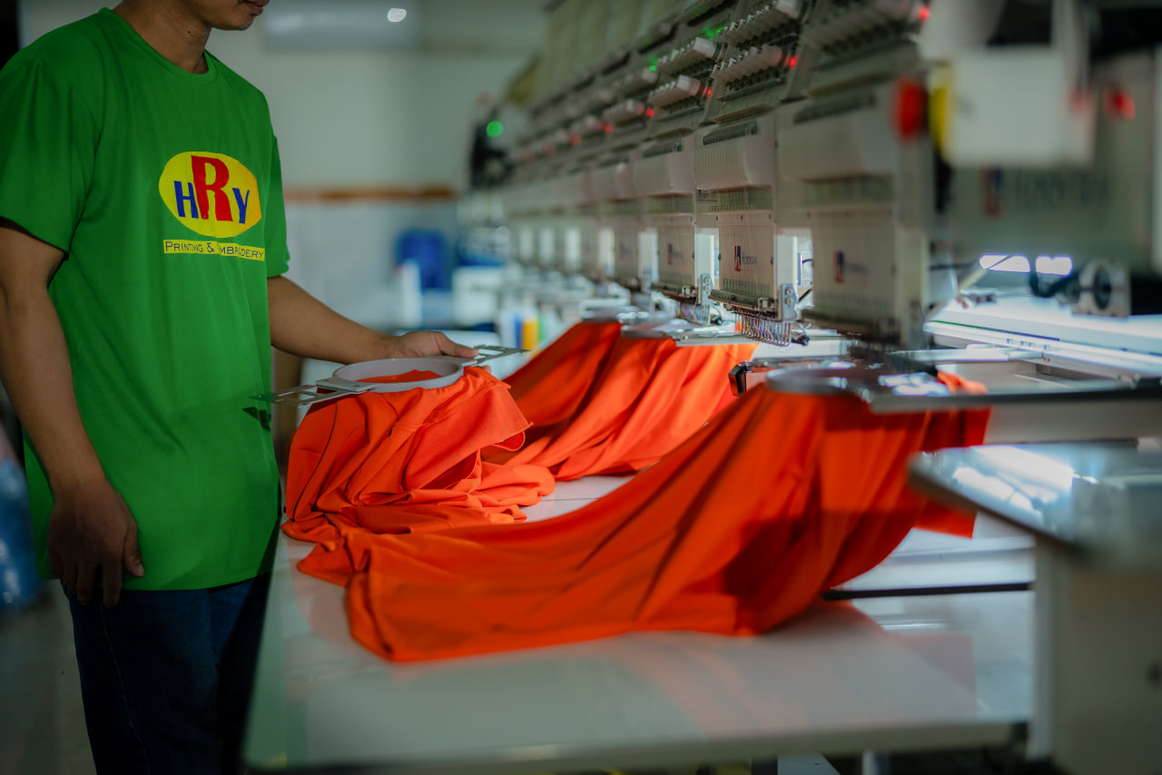 Embroidery — printed sample